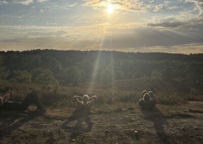 Heide Runners beim Stabi-Training in der Fischbeker Heide